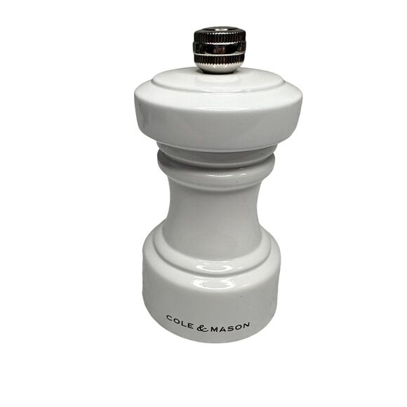 Cole & Mason Hoxton Pepper Mill Pepper Grinder White Gloss - Picture 13 of 13
